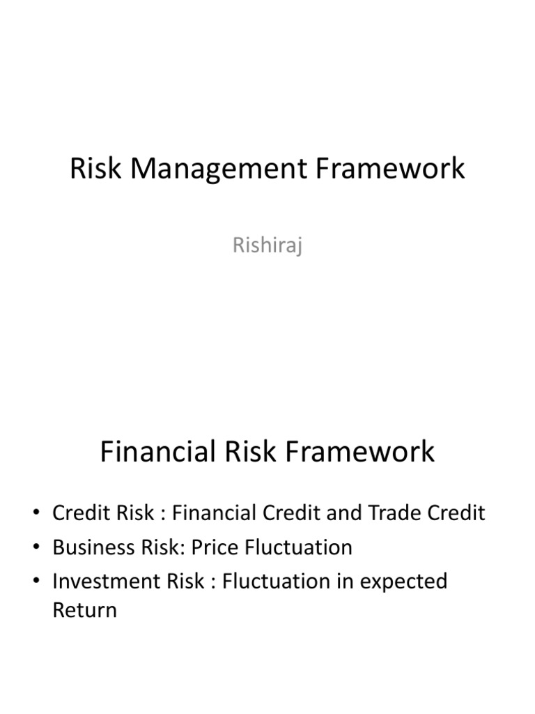 Risk Managment Framework | PDF | Finance & Money Management