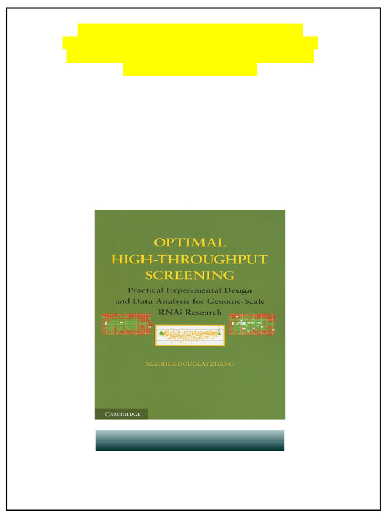 Optimal High Throughput Screening Practical Experimental Design and ...