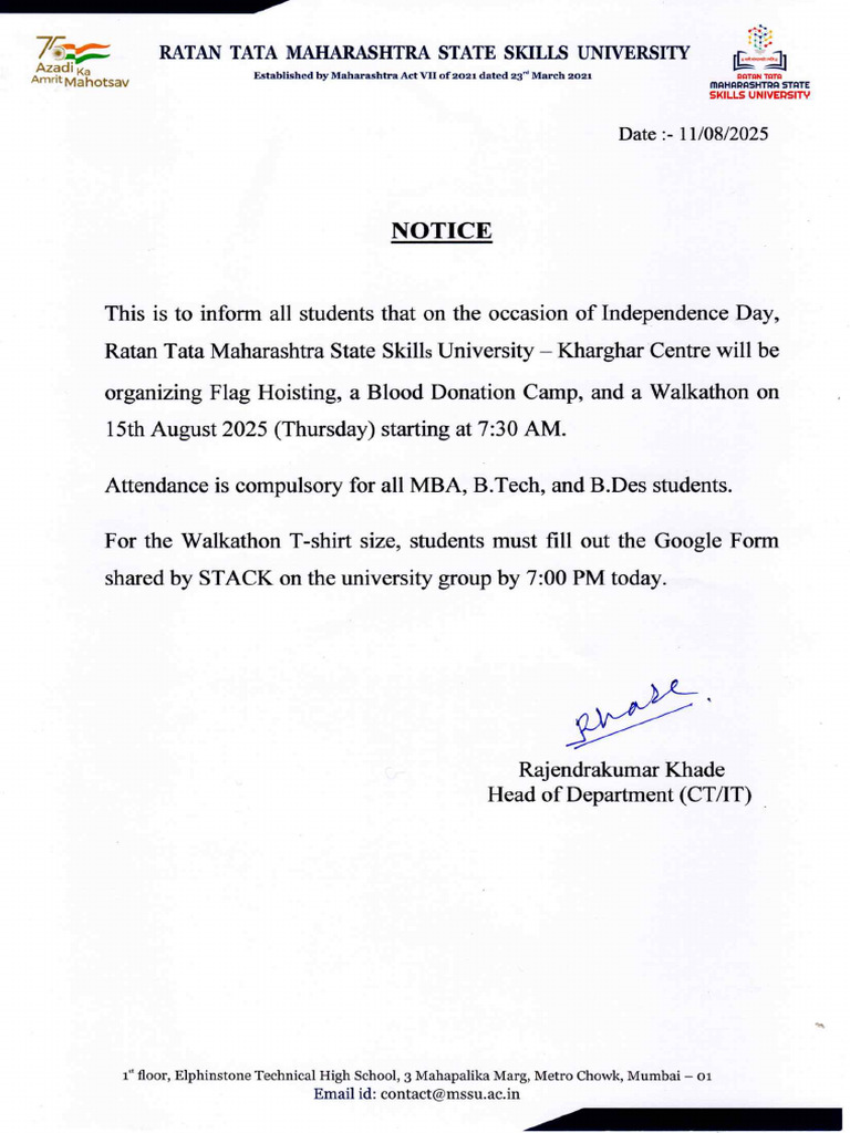 Notice - 15 August 2025 | PDF