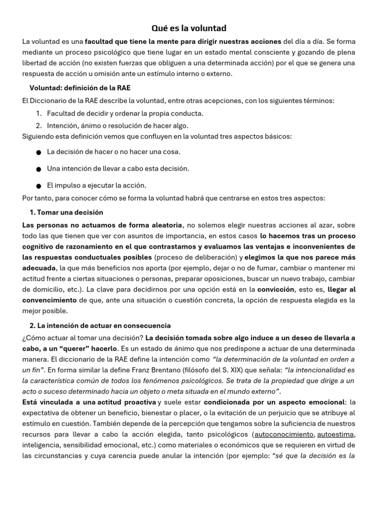 Comprendiendo la Voluntad y Autocontrol | PDF | Mente | Las emociones