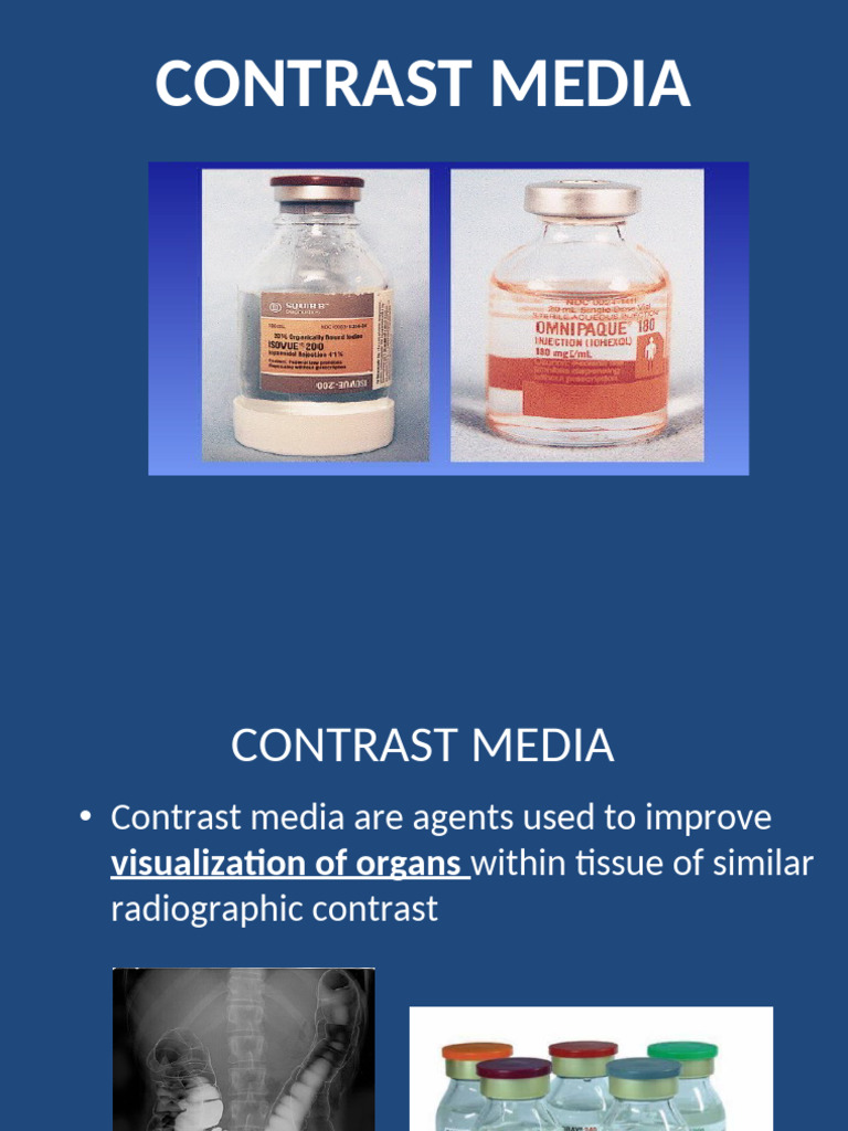 Understanding Contrast Media in Imaging | PDF