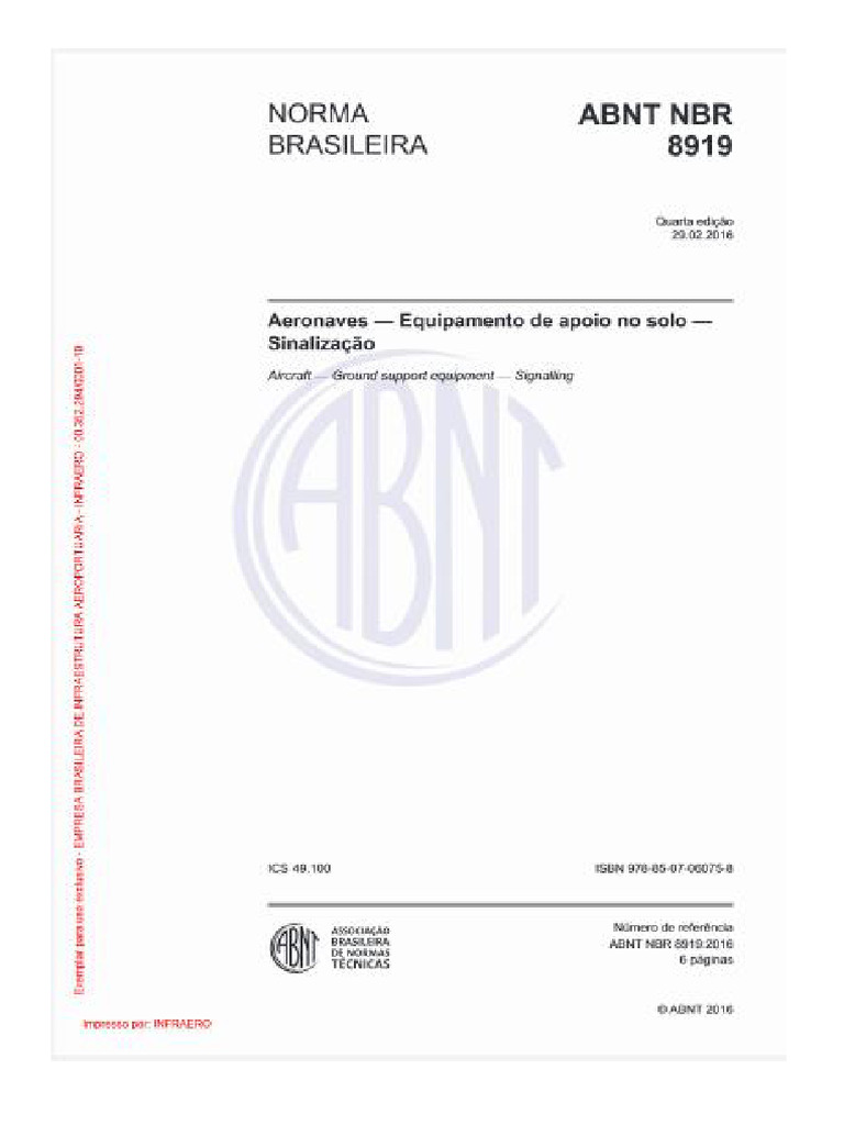 NBR 8919-2016 | PDF