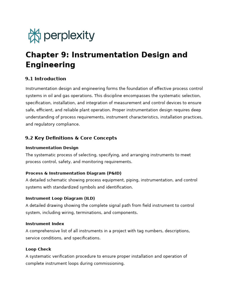 Instrumentation Design in Oil & Gas | PDF | Instrumentation | Valve