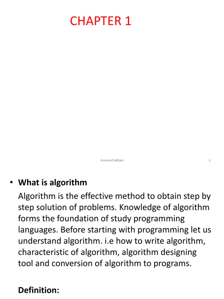Understanding Algorithms and Programming | PDF