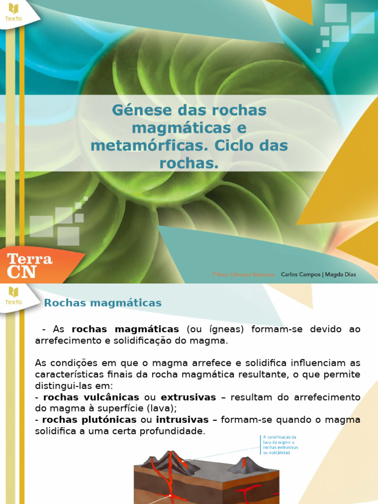 Génese R Mag e Met. Ciclo Das Rochas | PDF | Rocha ígnea | Magma