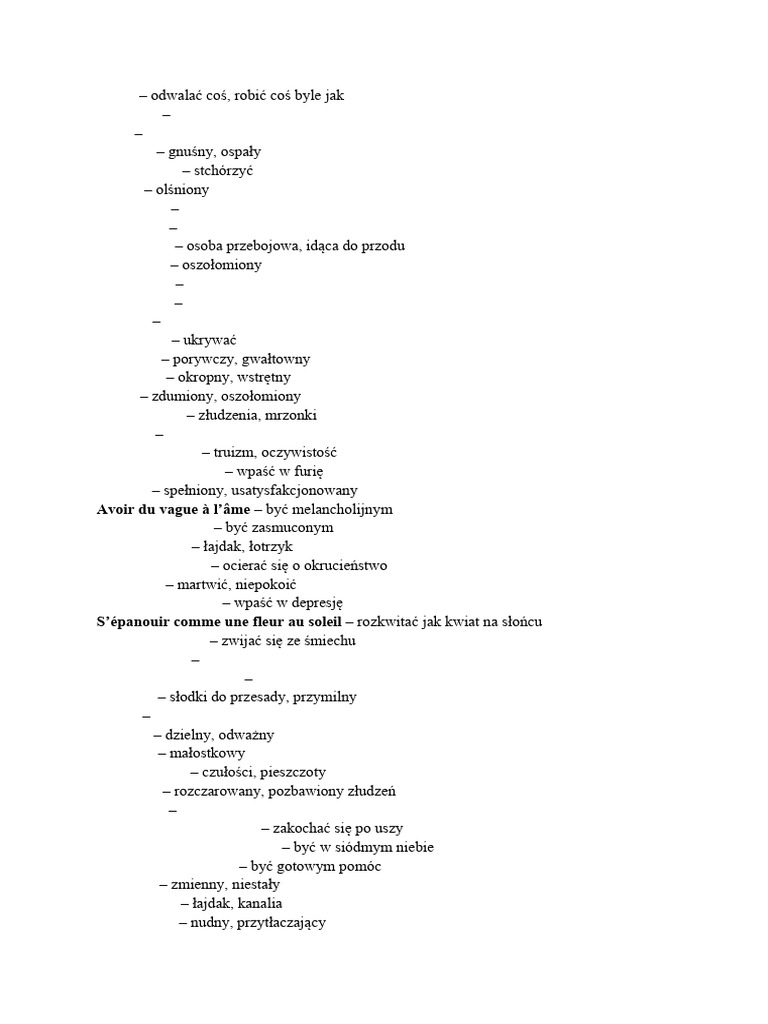 Slownictwo Charakter | PDF