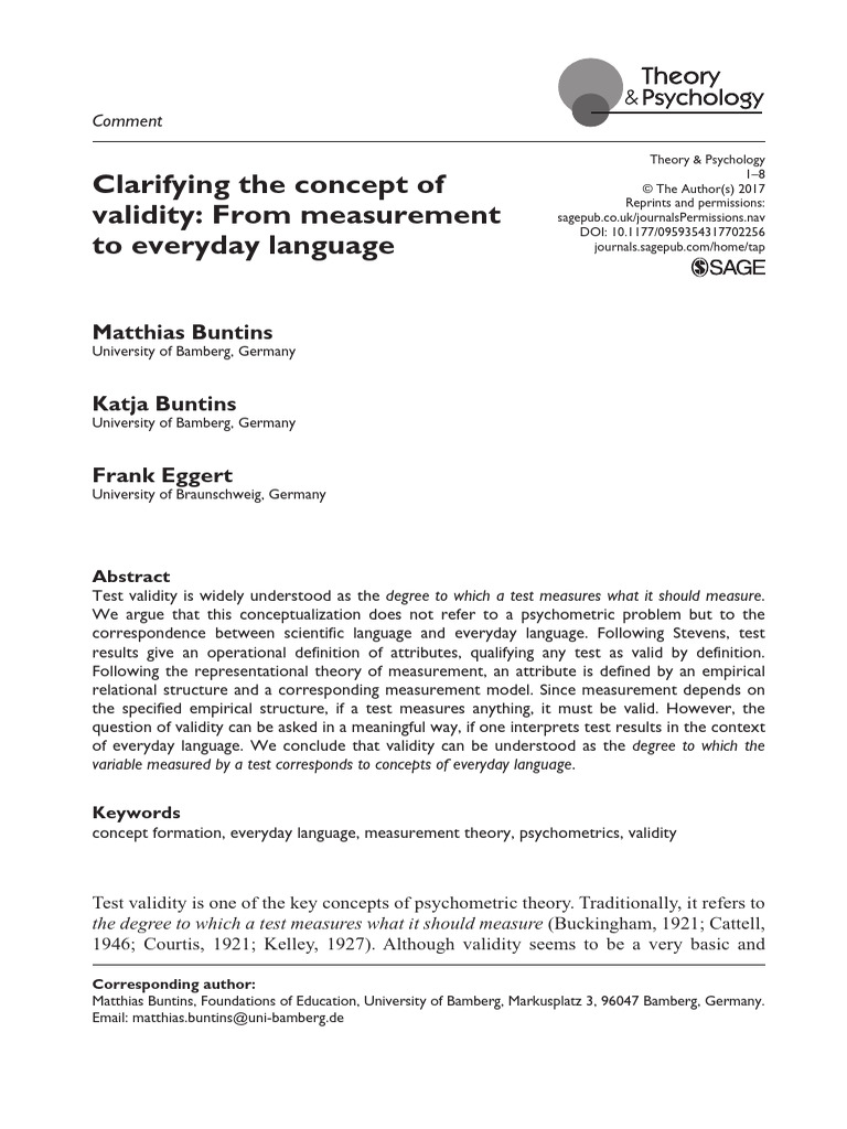 Understanding Test Validity in Psychology | PDF | Validity (Statistics ...