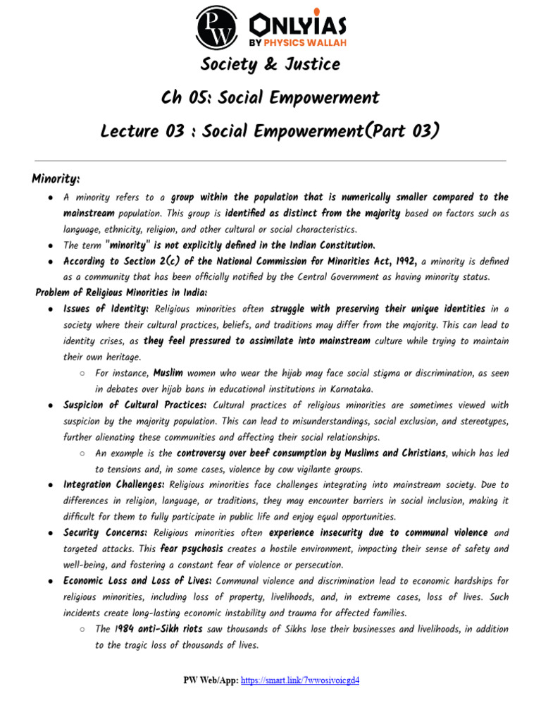 Challenges of Religious Minorities in India | PDF | Minority Group ...