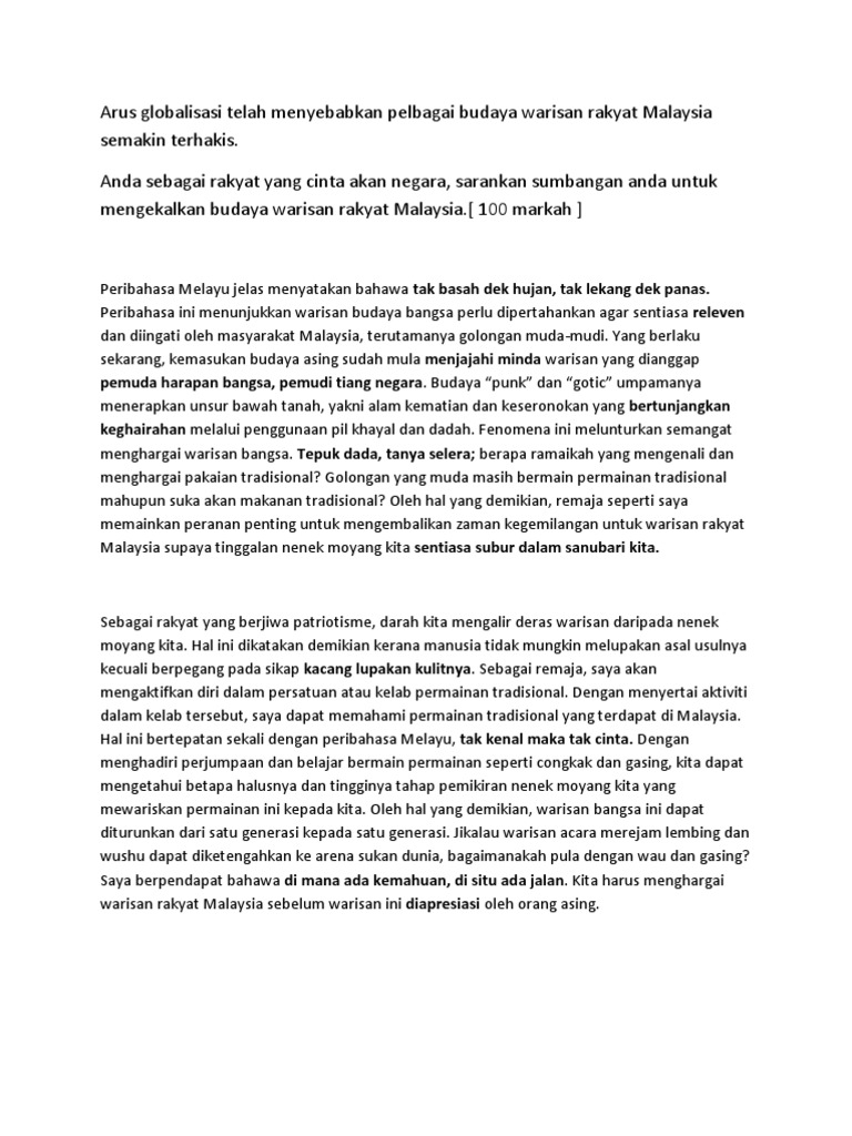 Contoh Karangan Dengan Peribahasa Pdf