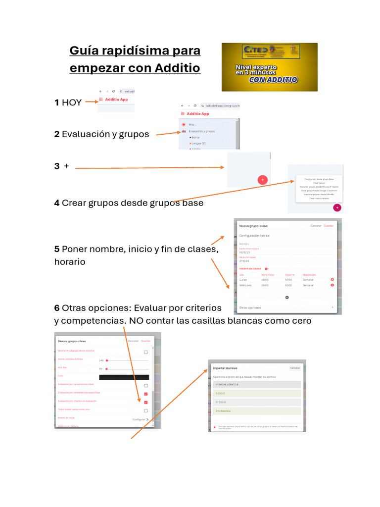 Guía Rapidísima para Empezar Con Additio | PDF