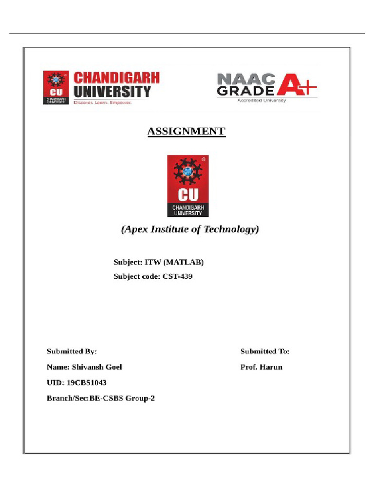 19CBS1043 Assignment-1 ITW | PDF
