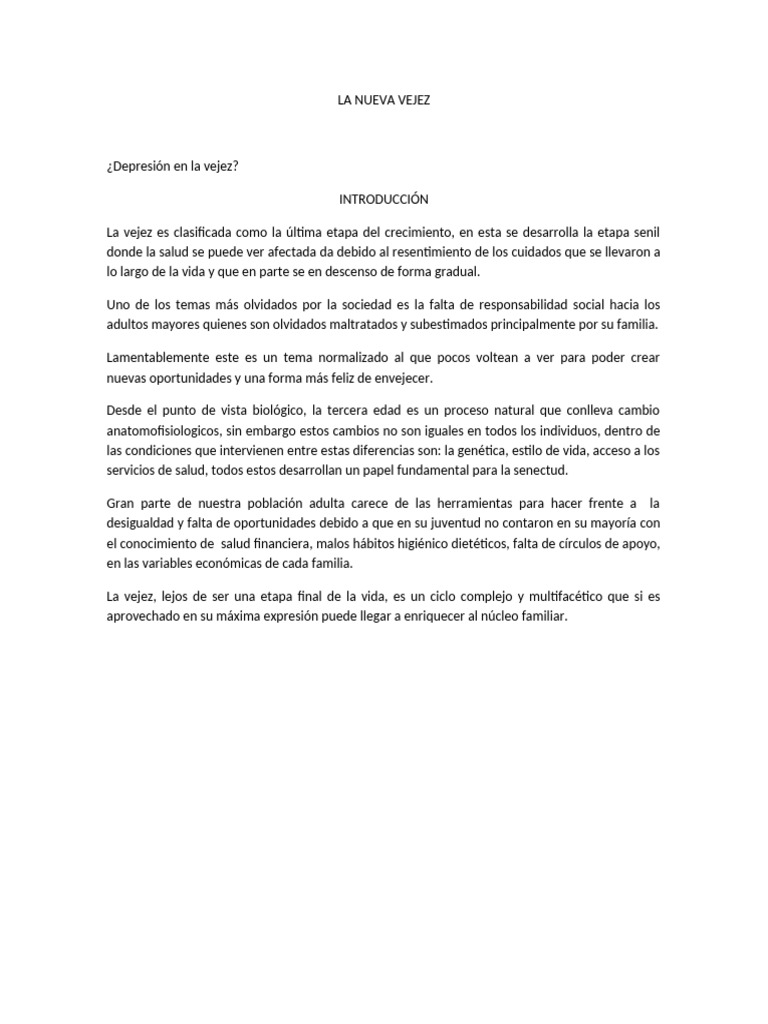 Mejorando la Vejez: Salud y Oportunidades | PDF | Vejez | Adultos