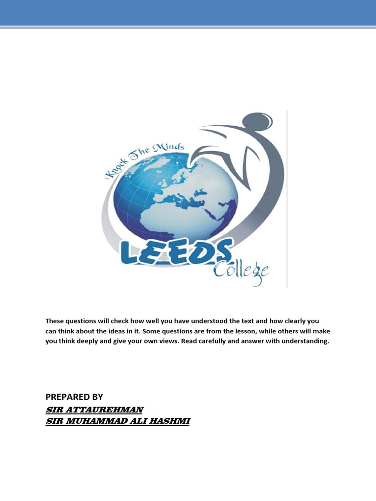 English Fsc.1 Slo Question | PDF | Job Interview | Muhammad Ali Jinnah