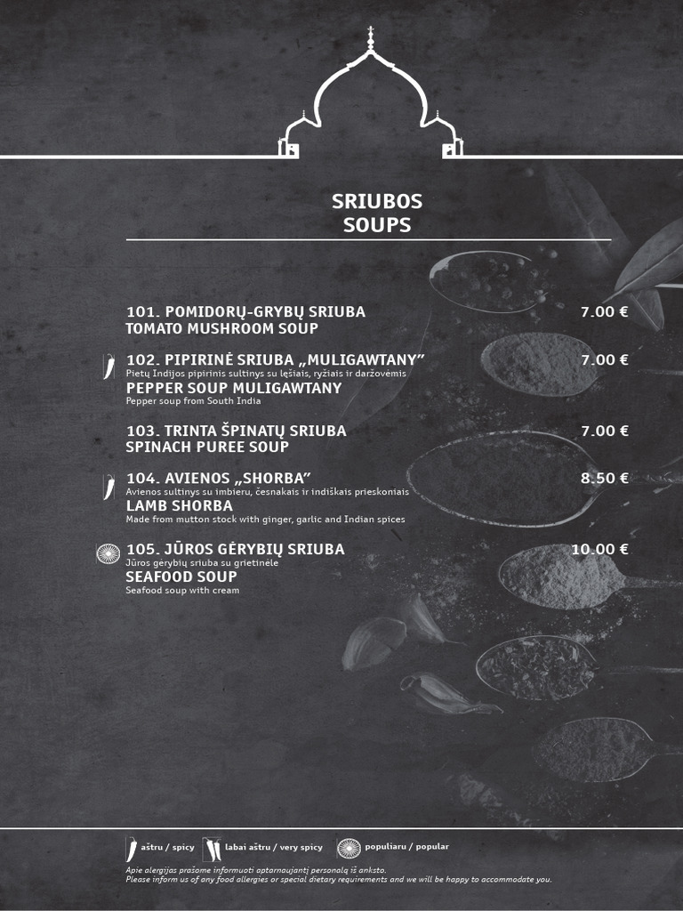 Sues New Menu 2023 | PDF