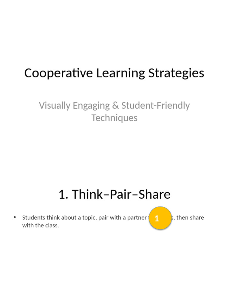 10 Engaging Cooperative Learning Strategies | PDF
