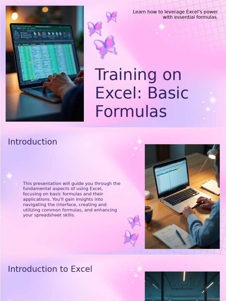 Training On Excel - Basic Formulas | PDF | Microsoft Excel | Spreadsheet
