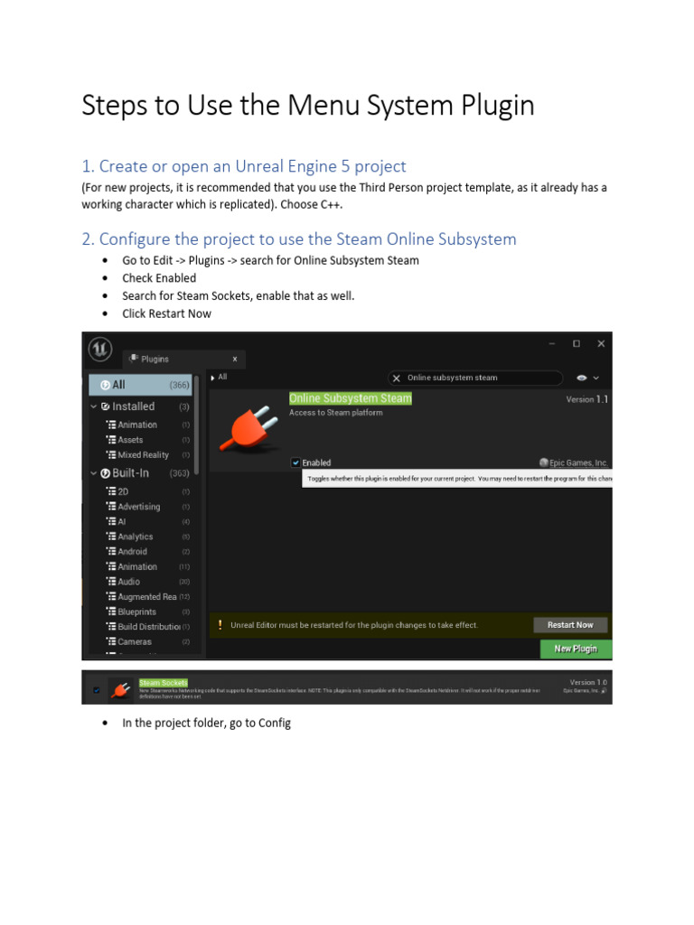 4 - Steps To Use Menu System Plugin 5 | PDF | Computer Architecture ...