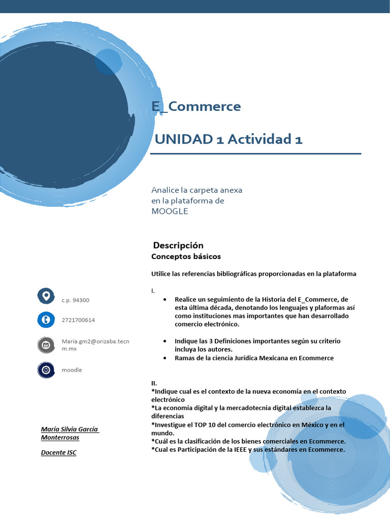 Actividad 1- Unidad 1 Ecommerce2023-2 | PDF | Comercio electrónico ...