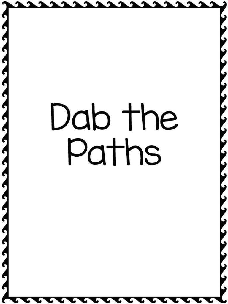 Dab The Path Alphabet Printables A | PDF