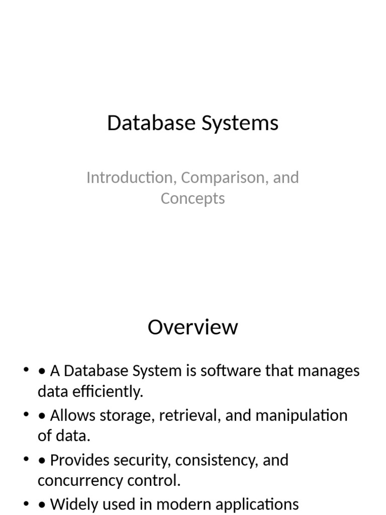 Database Systems: Overview and Benefits | PDF