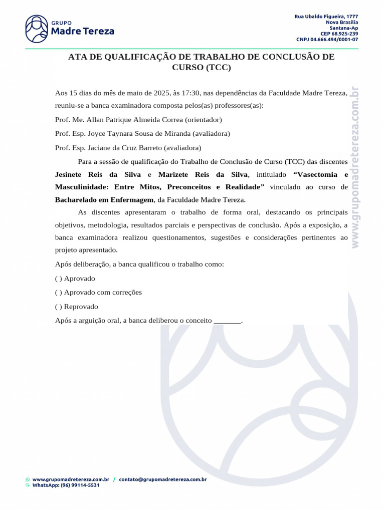 Ata de Qualificação | PDF