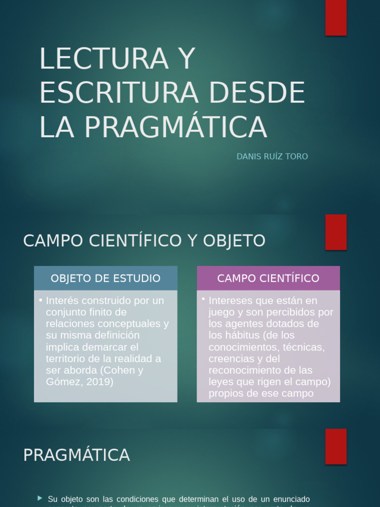Pragmática en Lectura y Escritura | PDF | Razonamiento deductivo ...