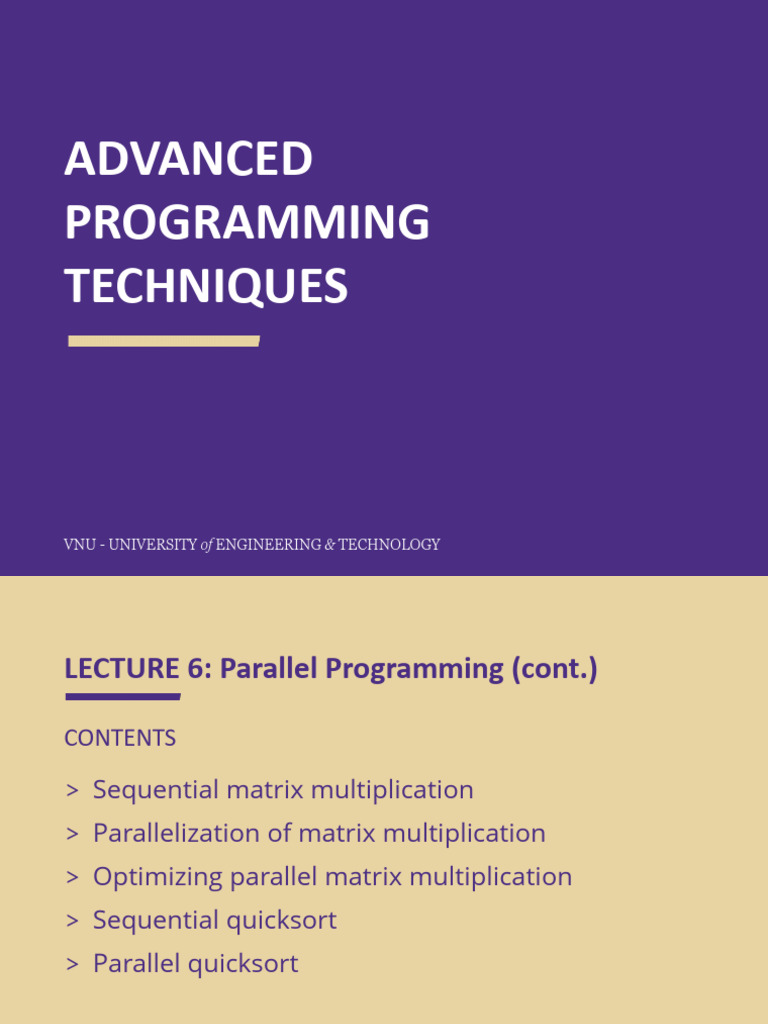 Advanced Parallel Programming Techniques | PDF | Cpu Cache | Cache ...