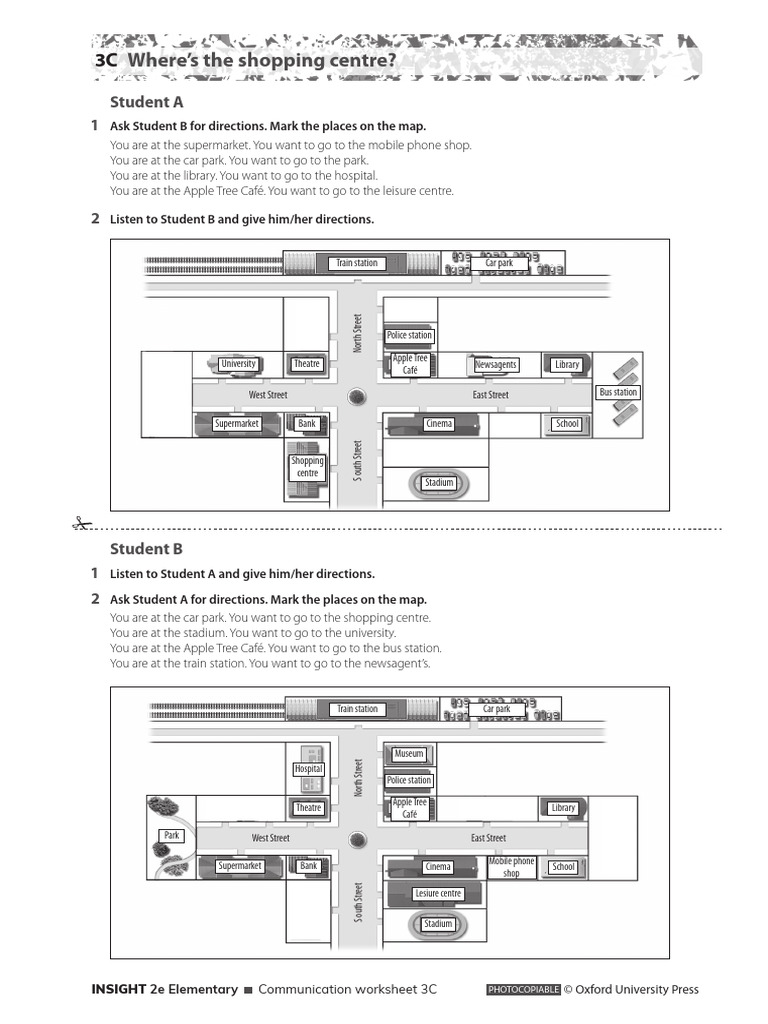 Insight2e Elem Comm Worksheet 3C | PDF | Transport