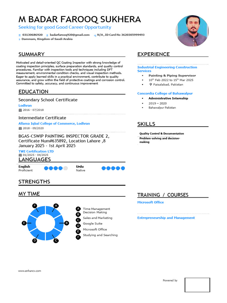 Badar CV | PDF