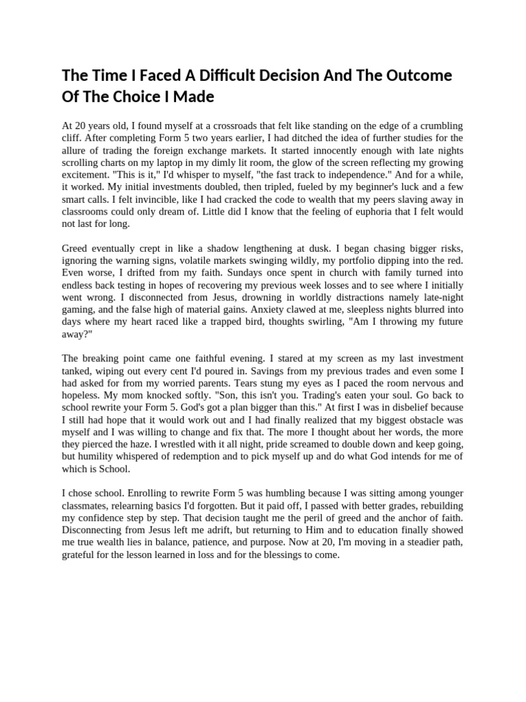English Continous Writing Sample | PDF