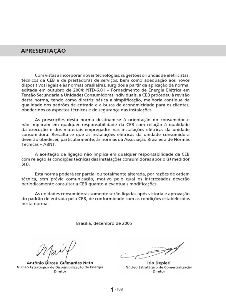 ntd 6.01 volume 1_1-57 | PDF | Distribuição de energia elétrica ...