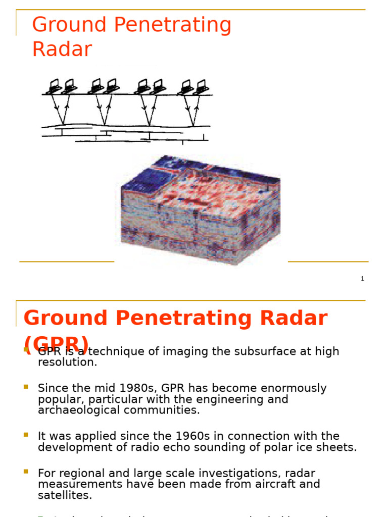 Ground Penetrating Radar Overview | PDF | Waves | Electromagnetic Radiation