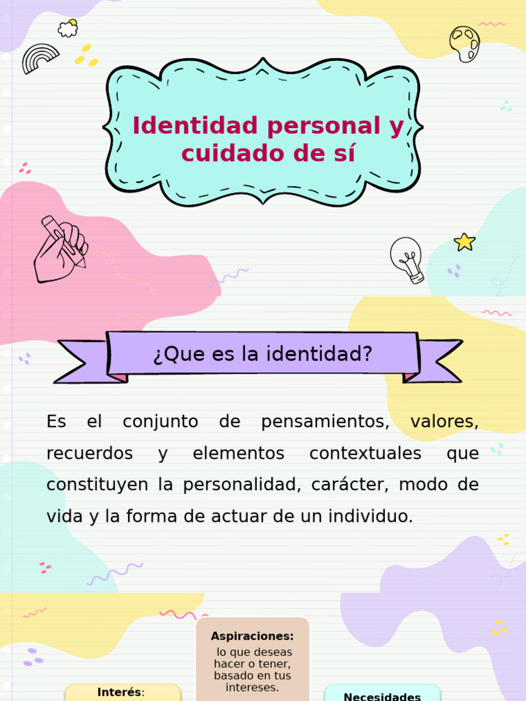 Identidad Personal y Autocuidado | PDF | Psicología Social | Educación ...
