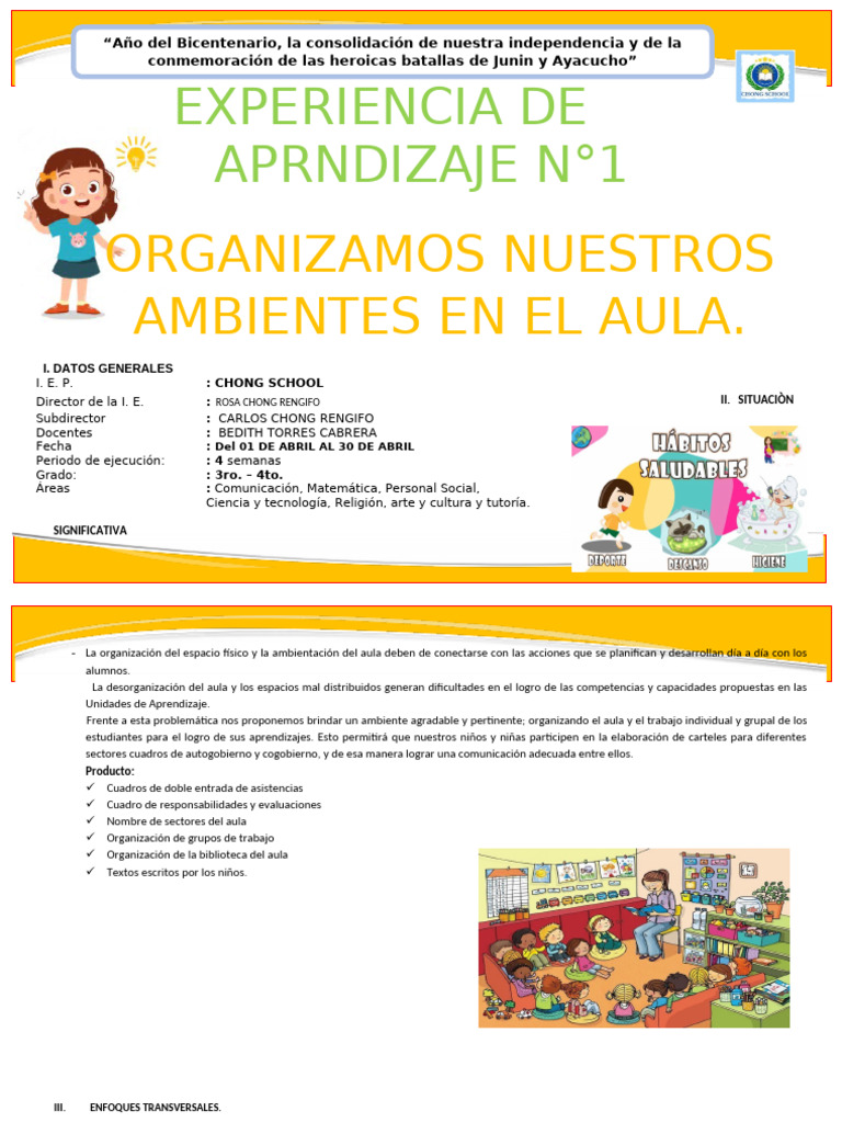 Organización del Aula para Aprendizaje Efectivo | PDF | Datos | Aprendizaje