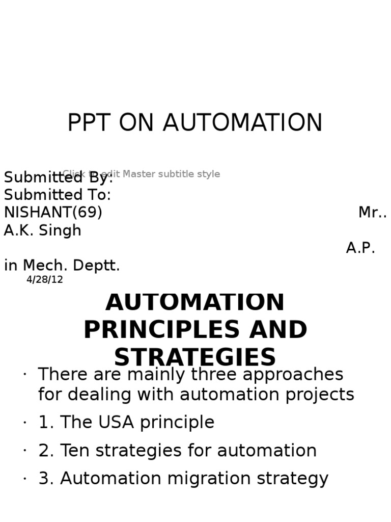 On Automation | PDF | Technology & Engineering