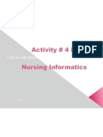 Activity # 4 in Nursing Informatics: Click To Edit Master Subtitle Style
