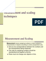 Measurement and Scaling Techniques