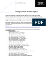 Cognos Business Intelligence User Role Descriptions