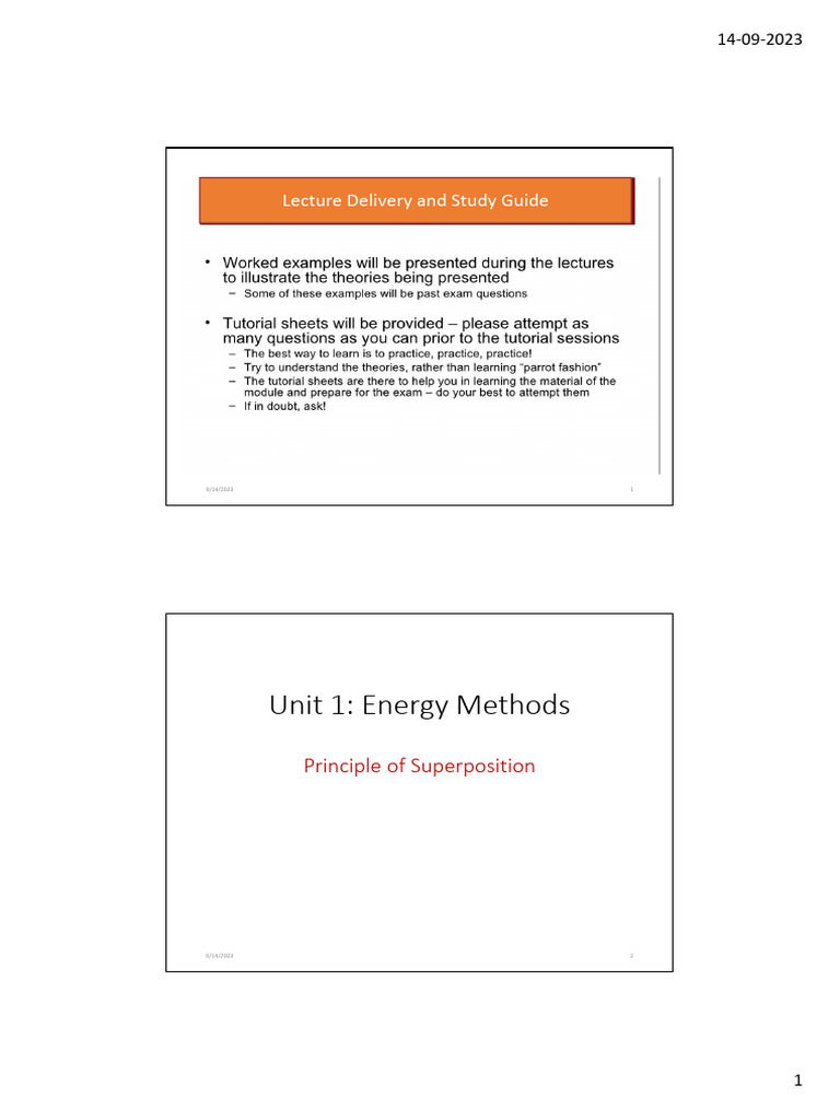 Energy Methods and Stress Analysis Guide | PDF | Deformation ...