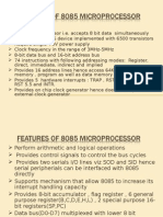 Features of 8085 Microprocessor