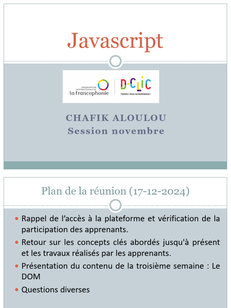 Manipulation du DOM en JavaScript | PDF | Modèle d'objet de document ...