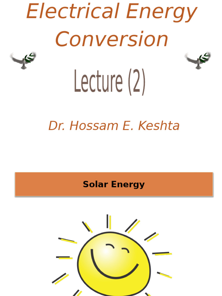 Lectrure2 - Electrical Energy Conversion | PDF | Photovoltaics | Thin ...