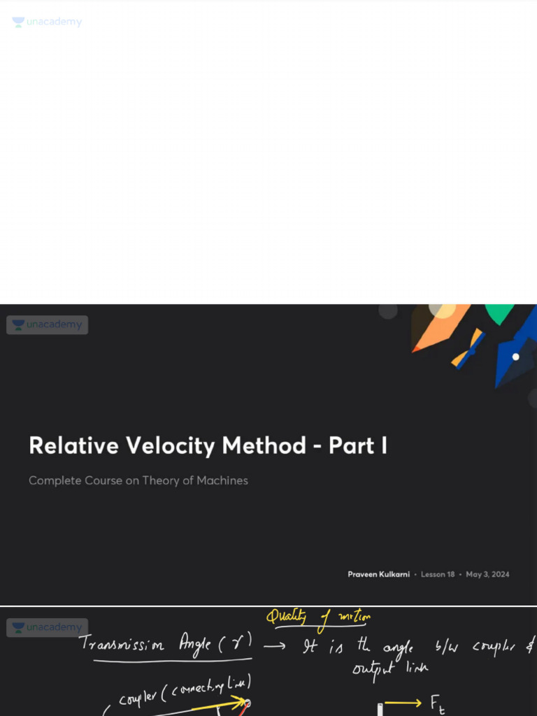 Relative Velocity Method Part I With Anno | PDF
