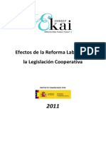 EFECTOS DE LA REFORMA LABORAL EN LA LEGISLACION COOPERATIVA (Es)