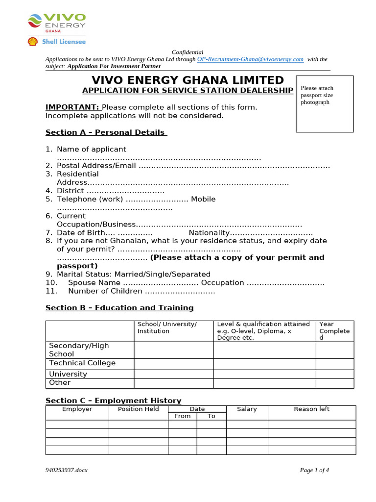 VE Retailer Application Form SPC 210819 | PDF