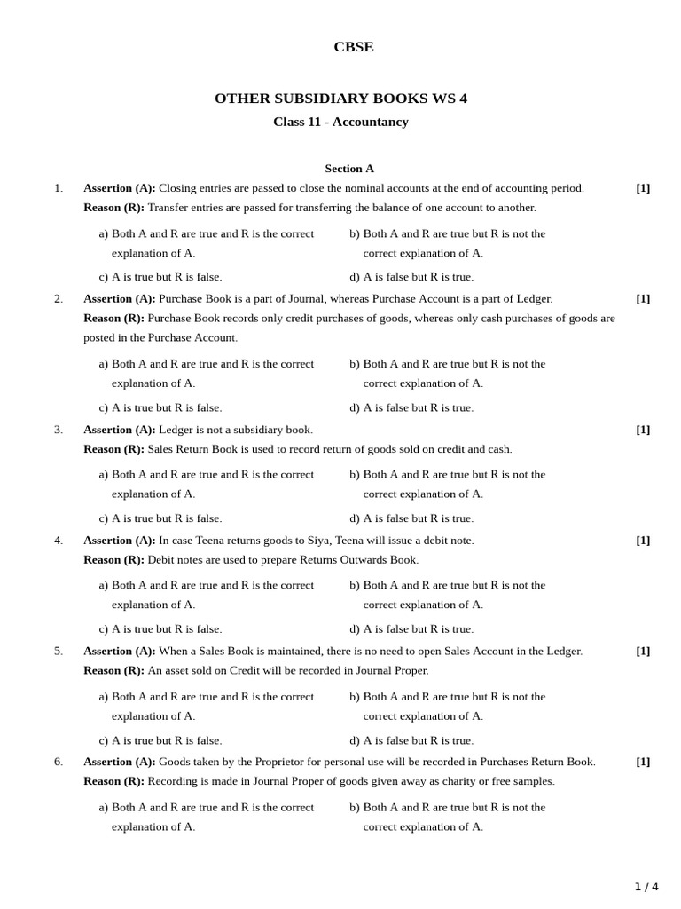 Class 11 Other Subsidiary Books Guide | PDF | Debits And Credits | Money
