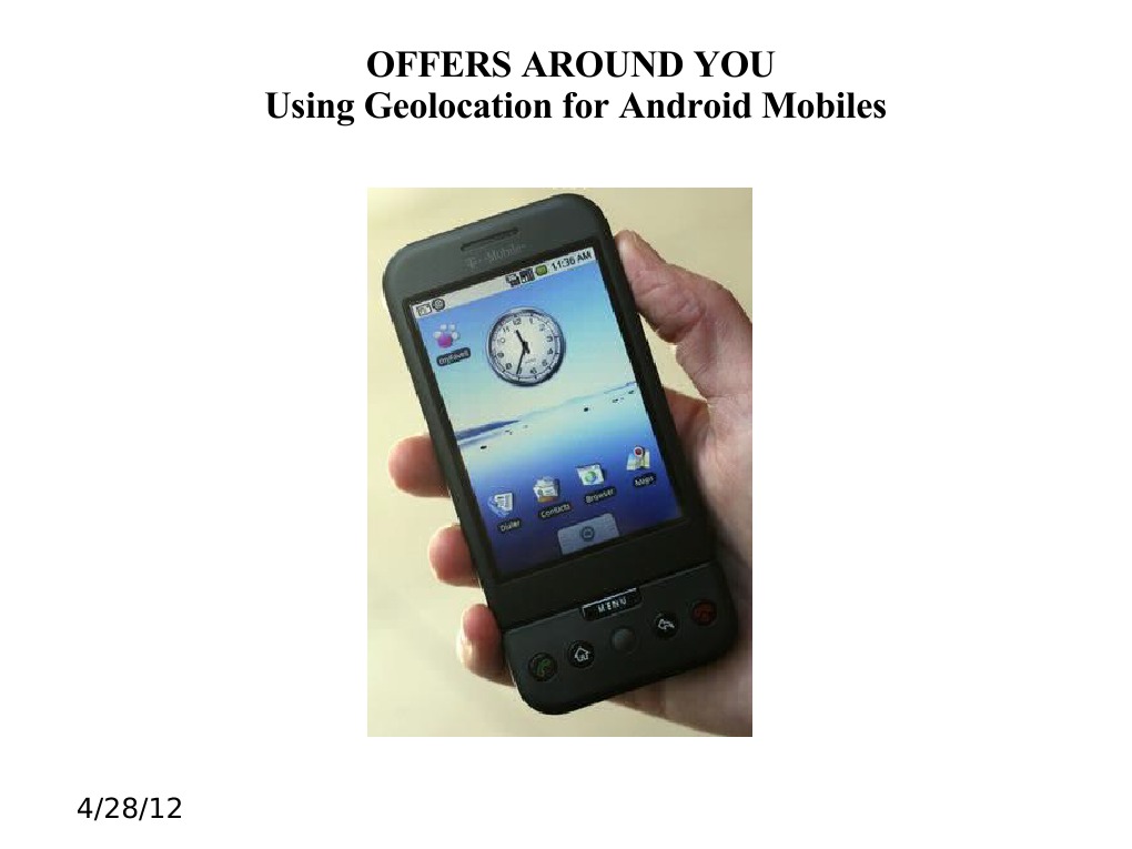 Offers Around You Using Geolocation For Android Mobiles | PDF | Art ...