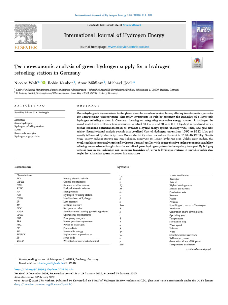 Techno-Economic Analysis of Green Hydrogen | PDF | Photovoltaics ...