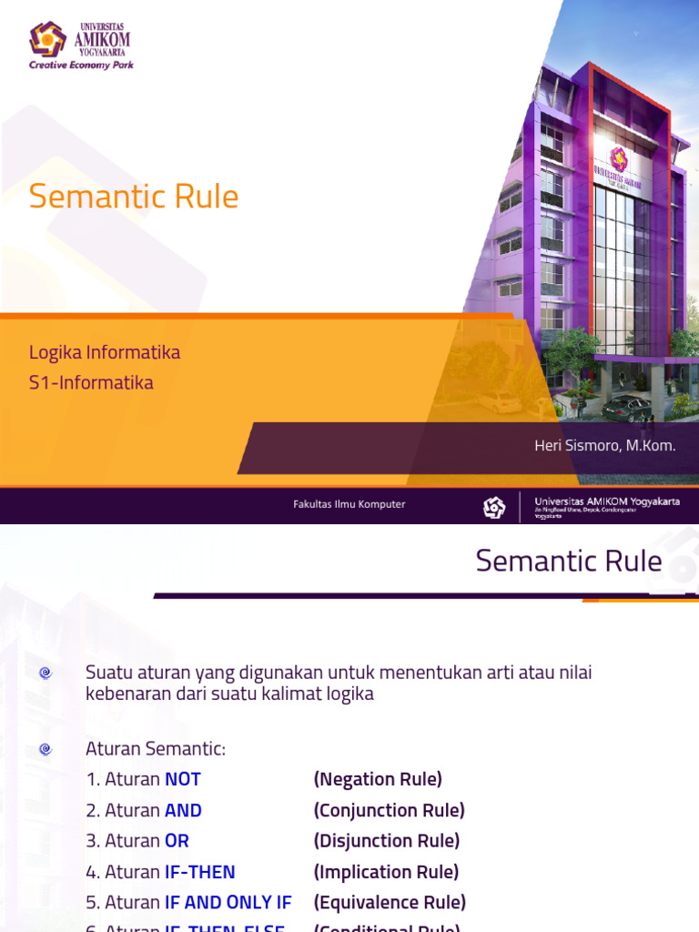 Aturan Semantic dalam Logika Informatika | PDF