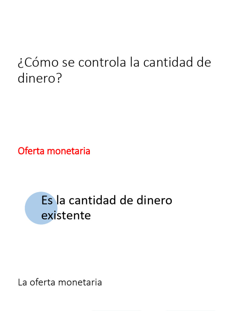 Control de la Oferta Monetaria y Dinero | PDF | Dinero | La política ...